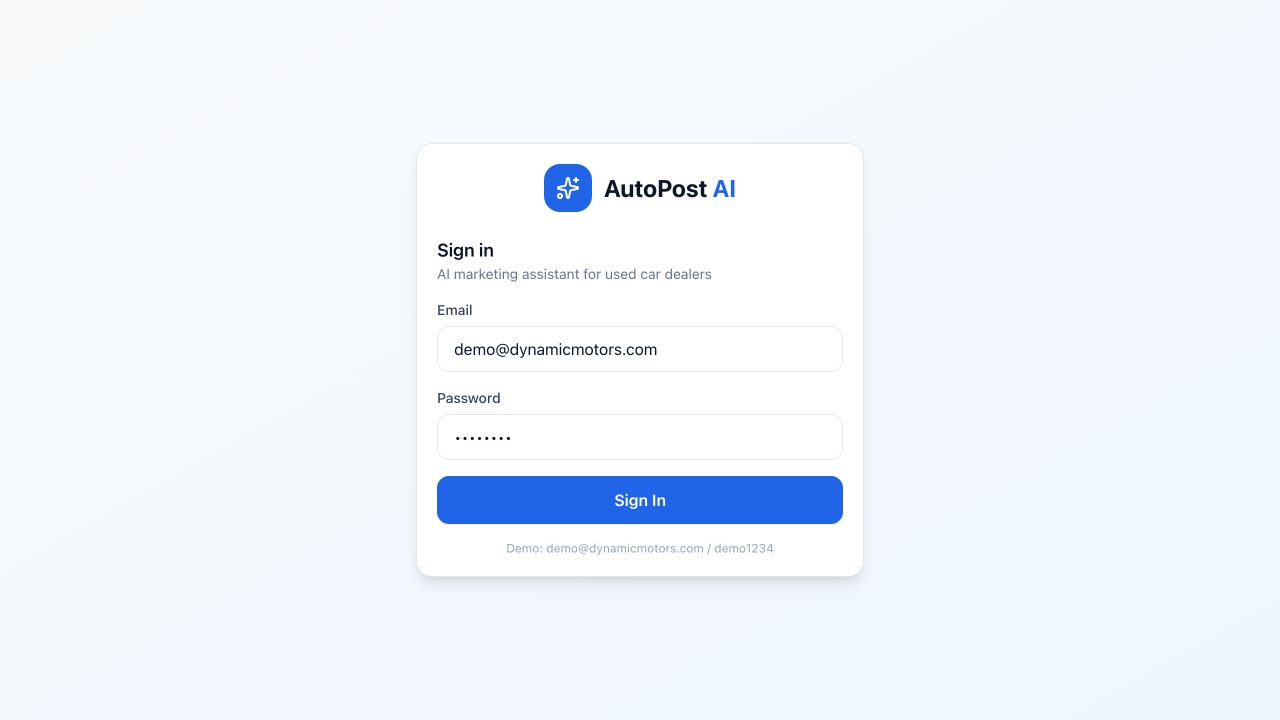 AutoPost AI interface